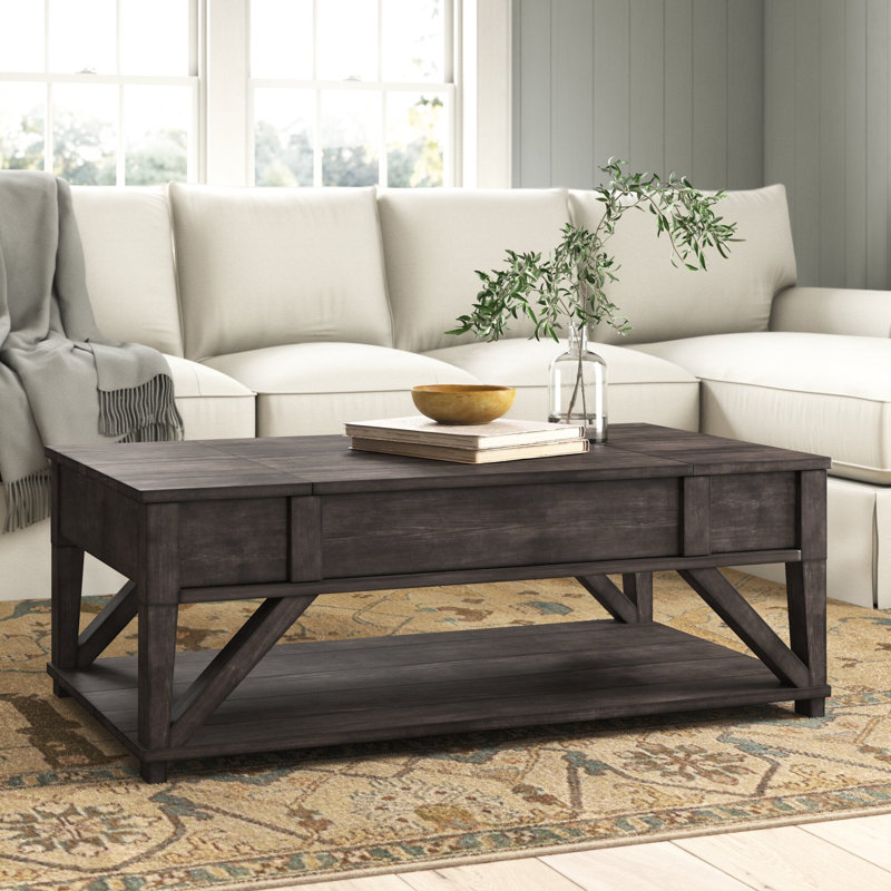 Lebanon Solid Wood Lift Top Coffee Table with Storage & Reviews Birch Lane